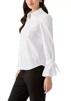 Women's Flare Sleeve Button Front Shirt