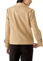 Women's Long Sleeve Cropped Trench