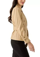 Women's Long Sleeve Cropped Trench