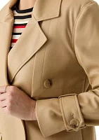 Women's Long Sleeve Cropped Trench