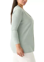 Plus Napa Open Front Cardigan