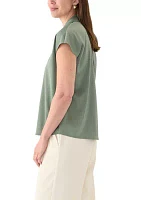 Women's Short Sleeve V-Neck Blouse
