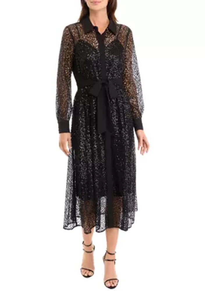 Women's Long Sleeve Lace Dress