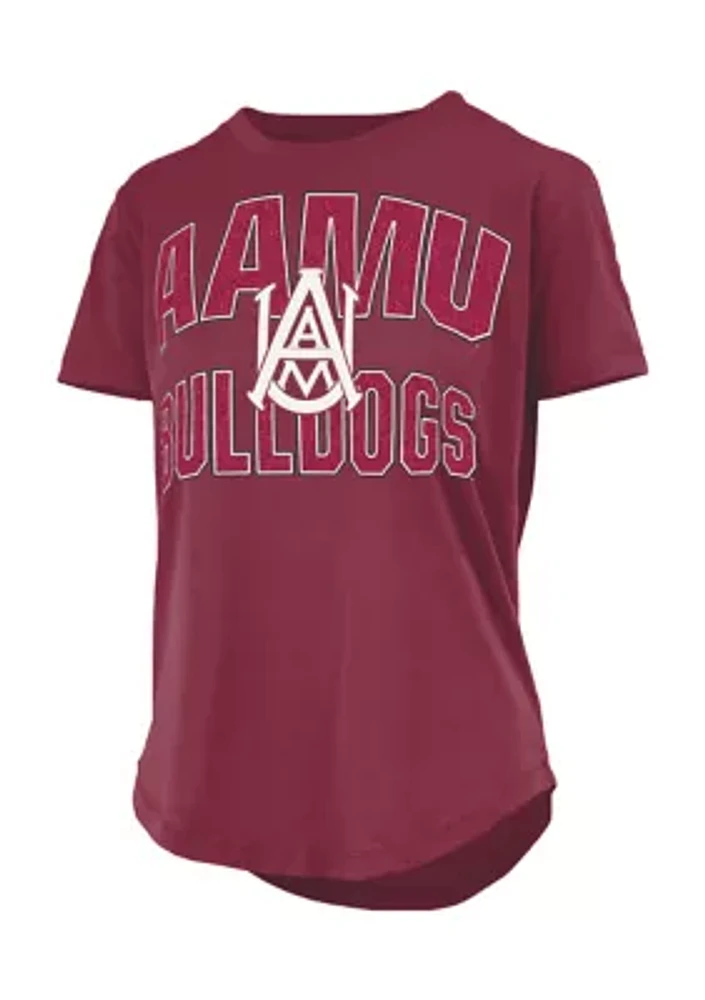 NCAA Alabama A&M Bulldogs Maxima Glitter Short Sleeve Graphic T-Shirt