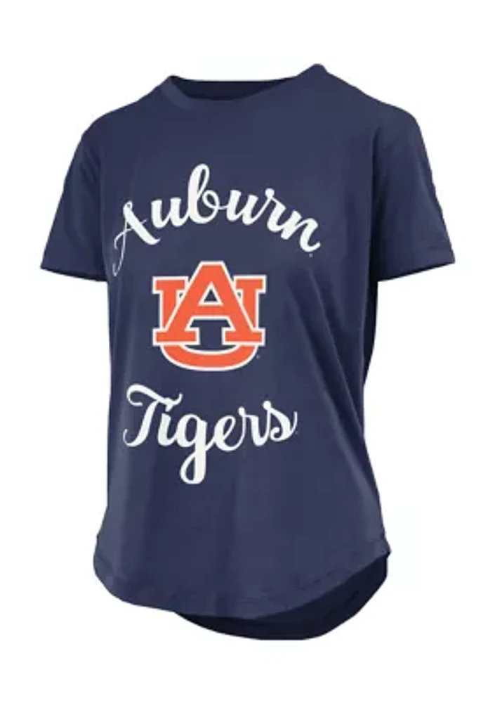 NCAA Auburn Tigers Julia Short Sleeve Rounded Bottom Graphic T-Shirt