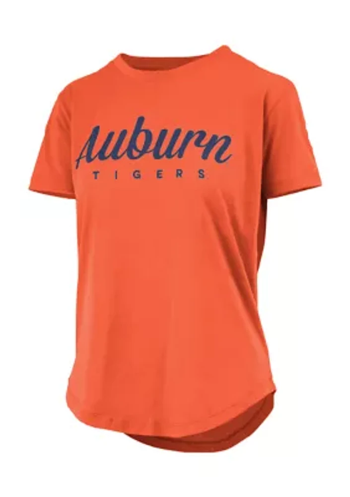 NCAA Auburn Tigers Aleena Short Sleeve Rounded Bottom Graphic T-Shirt