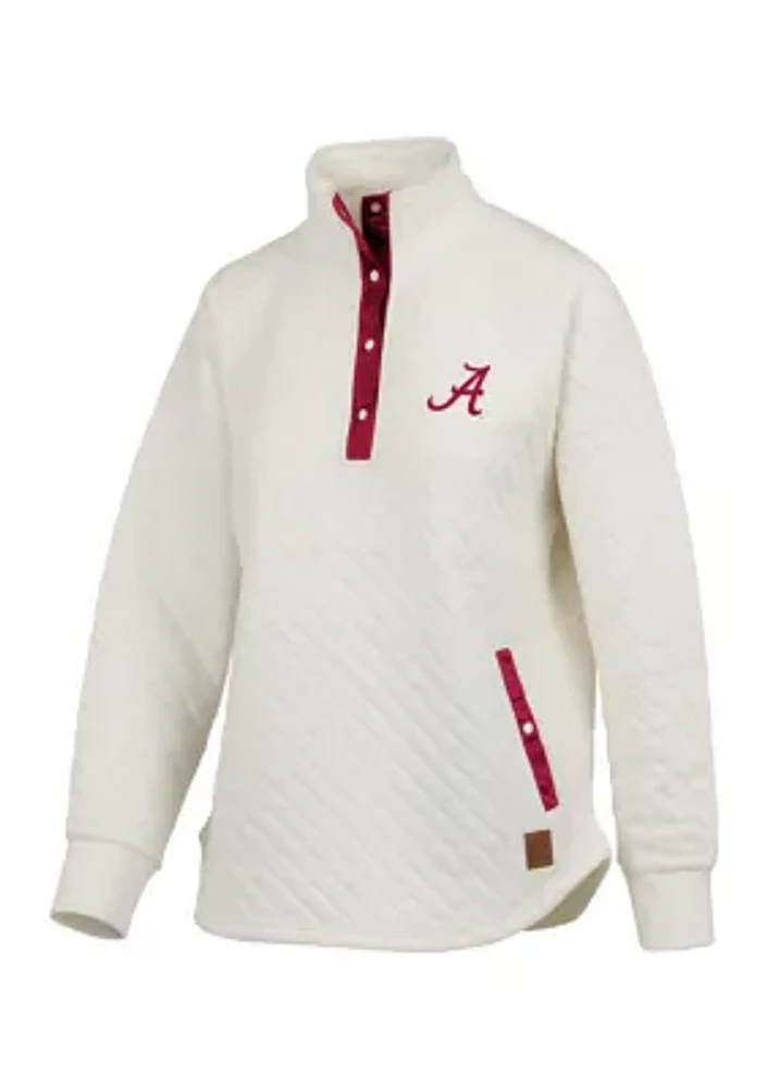 NCAA Alabama Crimson Tide Claire Quilted Henley Pullover