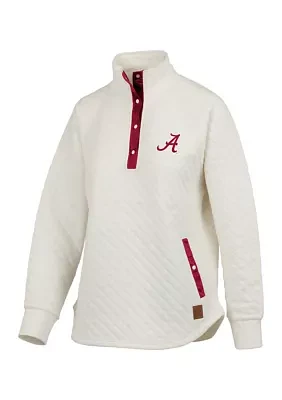 NCAA Alabama Crimson Tide Claire Quilted Henley Pullover