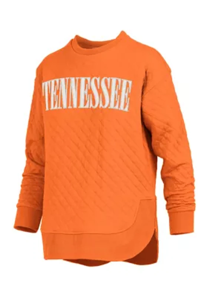 NCAA Tennessee Volunteers Pasadena Quilted Crew Neck Sweatshirt