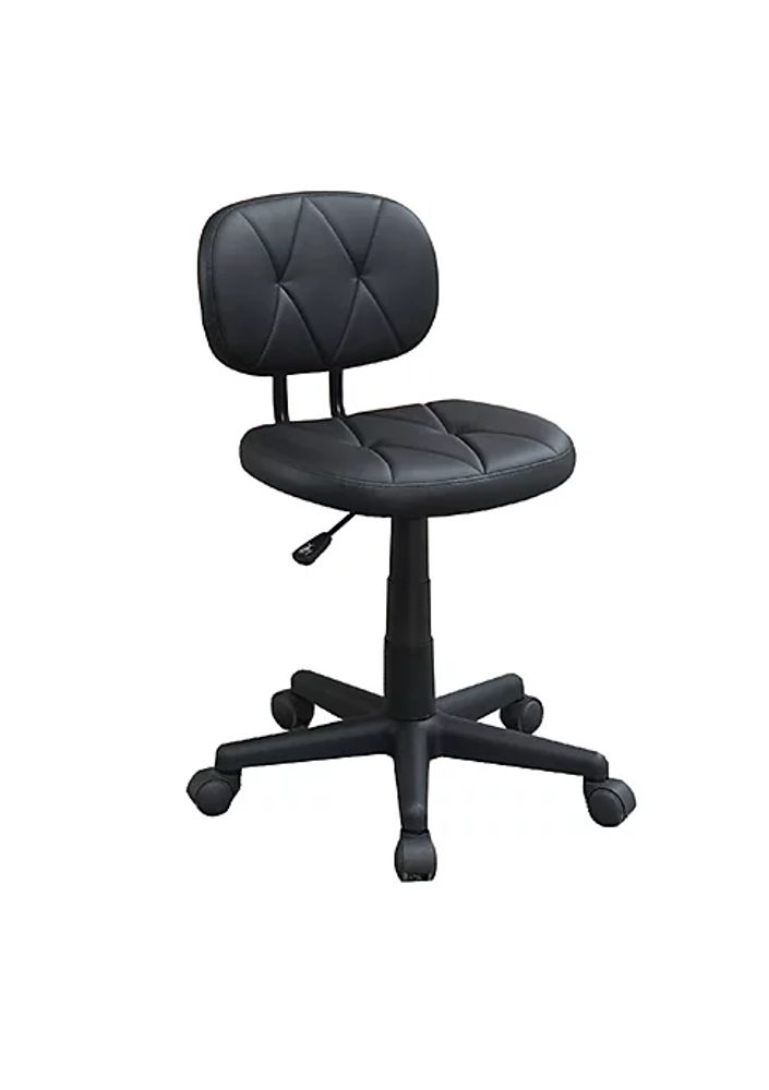 Belk Office Chair with Adjustable Height and Diamond Stitch, Black | The  Summit