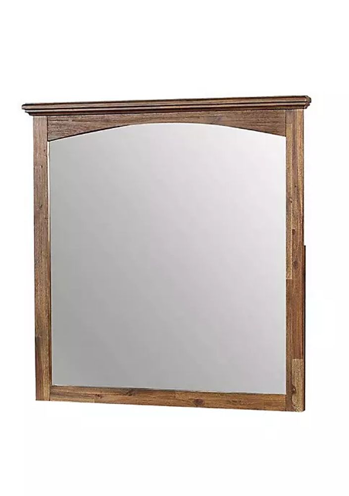 dark wood frame mirror