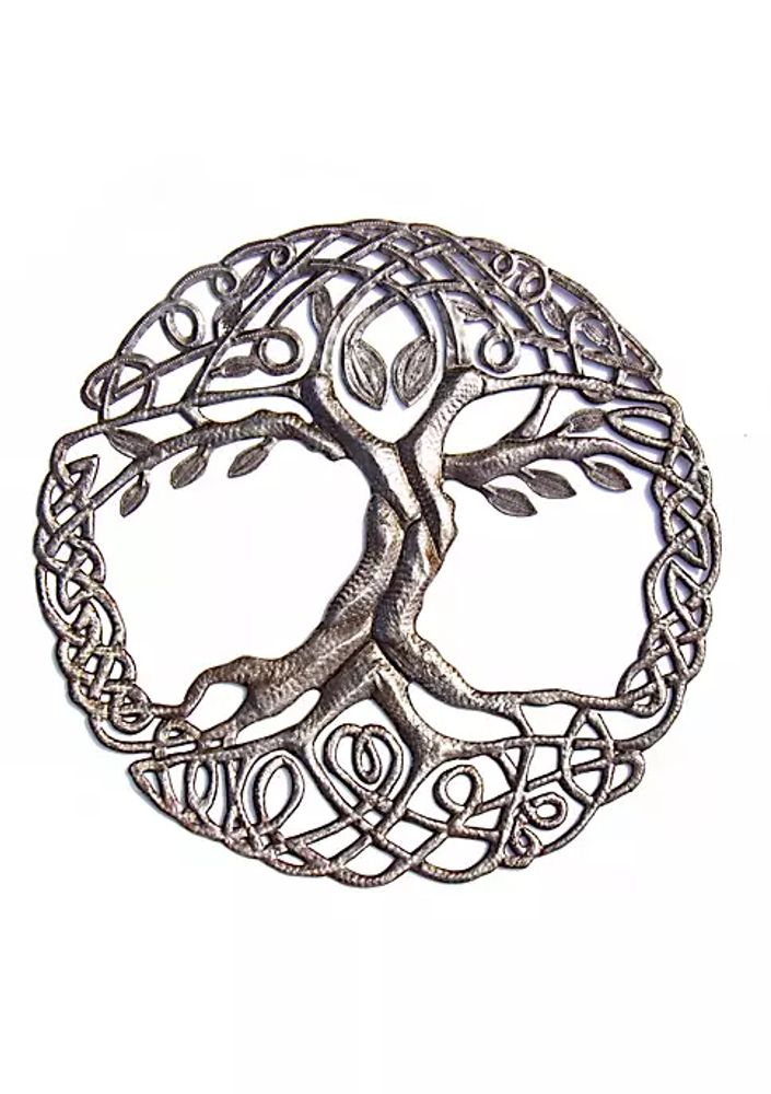 Belk Global Crafts Celtic Tree of Life Haitian Steel Drum Wall Art The  Summit