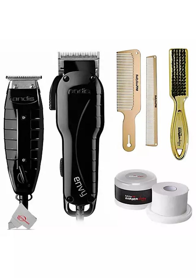 Belk Envy Stylist Combo Adjustable Blade Clipper and T-Blade Trimmer Set  17150 Lithium Titanium Foil Shaver Cleaning Brush The Summit