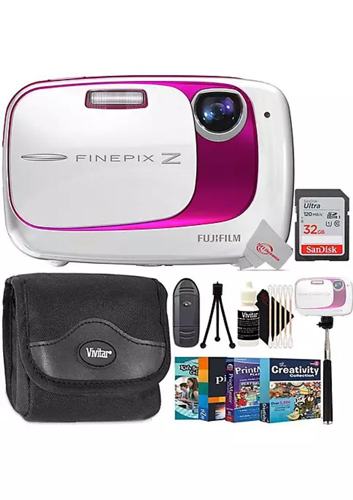 stroom verklaren Weigeren Belk Film Finepix Z35 10mp Digital Camera (pink / White) With Kids Fun  Bundle | The Summit