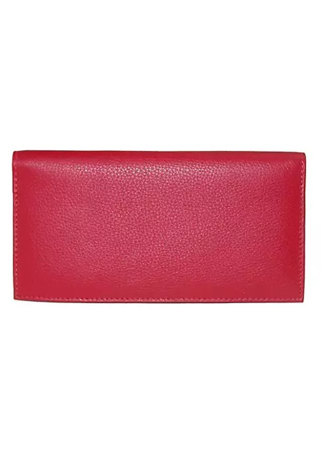 Belk Leather Solid Color Checkbook Cover Wallet