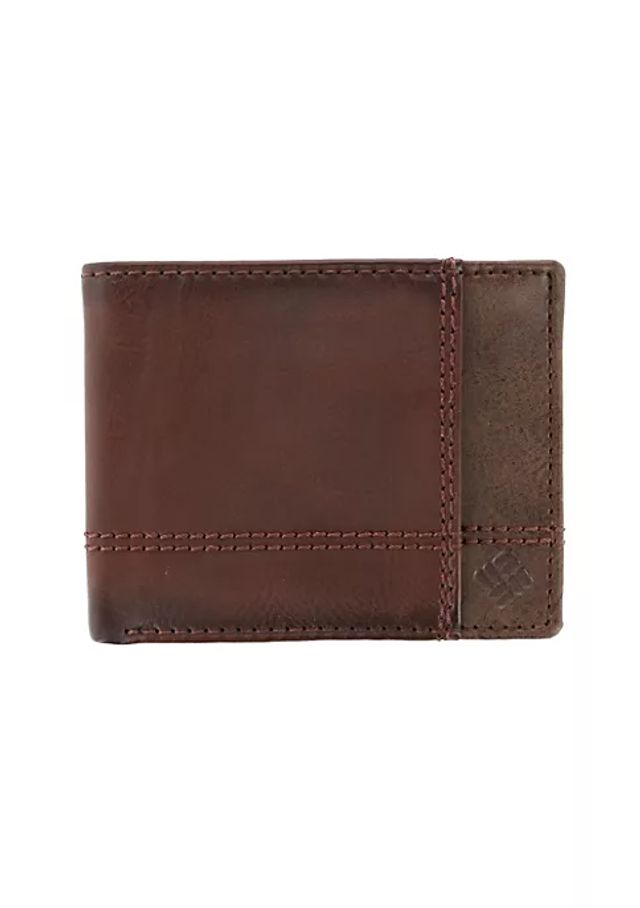 Columbia Men's Leather Rfid Slim Bifold Wallet With Exterior