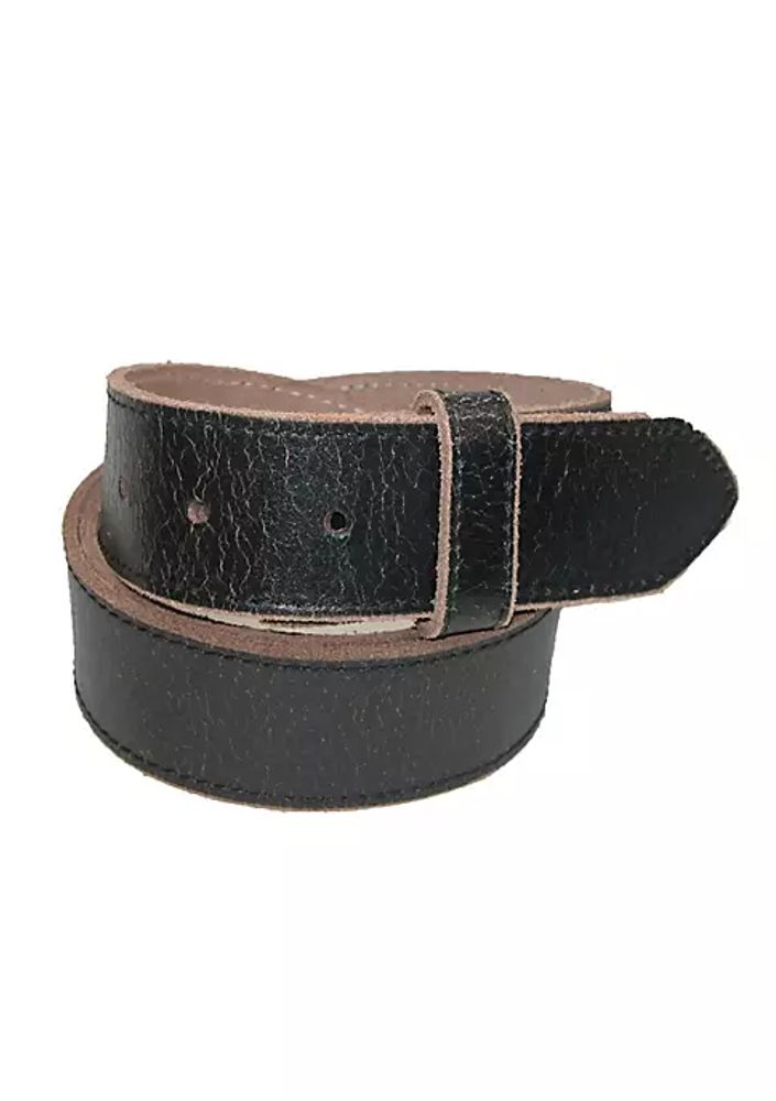 Leather Belt Removable Buckle Vintage Style Brown Leather 