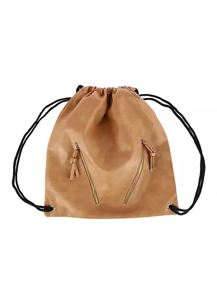 Belk Women's Synthetic Leather Drawstring Backpack | The Summit