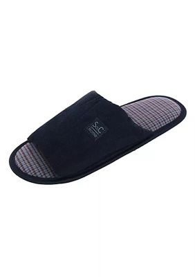 Men's Plaid Open Toe Slide Slippers