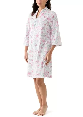 Women's Short Zip Front Robe