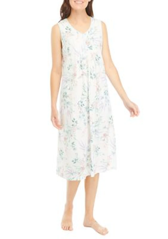 Cotton Long Printed Nightgown