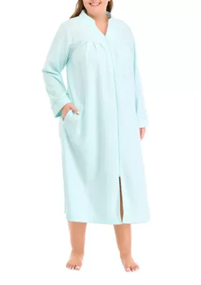 Plus Honeycomb Long Zip Robe