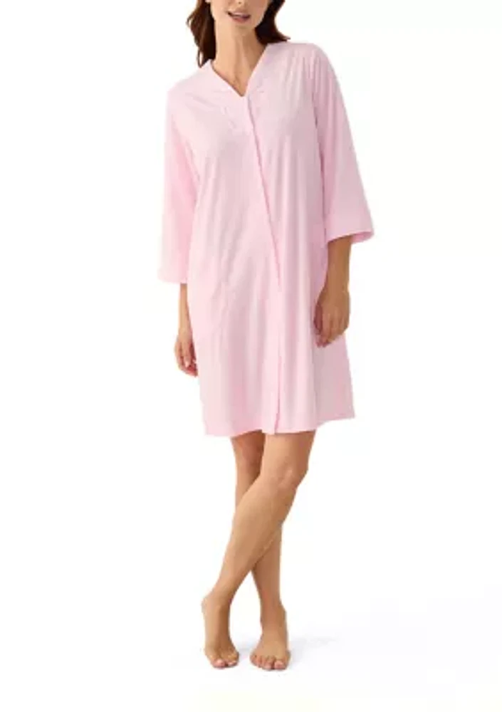 Lace Trim Short Robe