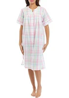 Women's Seersucker Short Grip Nightgown