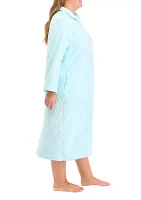 Plus French Fleece Long Zip Robe