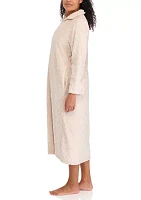 Women's French Fleece Long Zip Robe