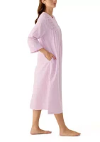 Seersucker Long Zip Robe