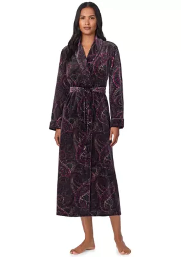 Long Sleeve Shawl Collar Robe