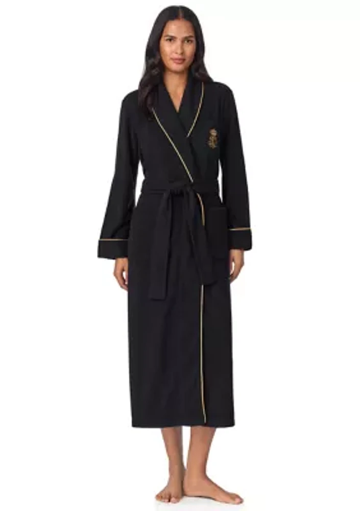 Long Sleeve Shawl Collar Robe