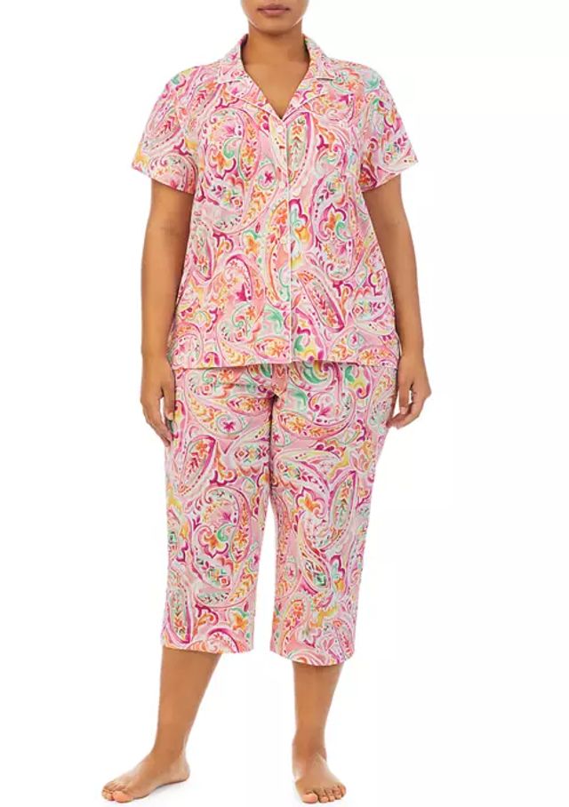 Belk Plus Short Sleeve Capri Pajama Set | The Summit