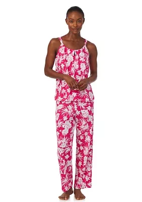 Strappy Tunnel-Through Neck Ankle Pant Pajama Set