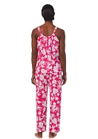 Strappy Tunnel-Through Neck Ankle Pant Pajama Set