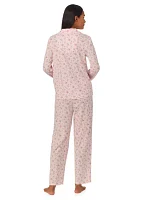 Long Sleeve Notch Collar Pant Pajama Set