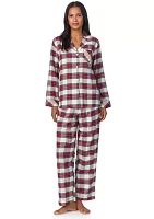 Long Sleeve Notch Collar Pant Pajama Set