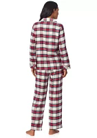 Long Sleeve Notch Collar Pant Pajama Set