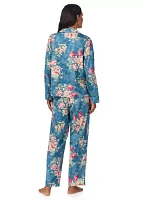 Long Sleeve Notch Collar Pant Pajama Set