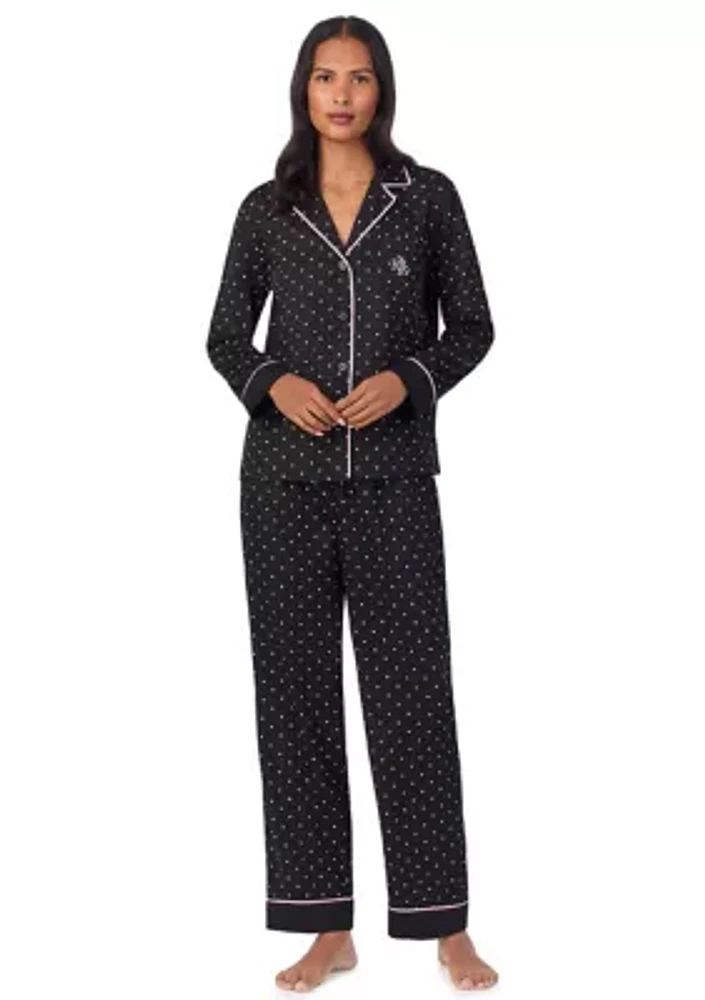 Long Sleeve Notch Collar Pant Pajama Set