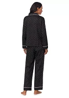 Long Sleeve Notch Collar Pant Pajama Set