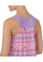 Sleeveless Printed Chemise