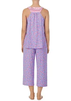 Sleeveless Cropped Pajama Set