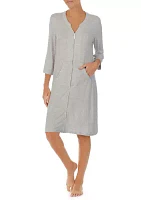 3/4 Sleeve Zip Robe