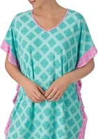 Printed Short Caftan Nightgown