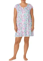 Plus Printed Chemise Nightgown