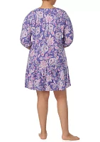 Women's 3/4 Sleeve Tunic Nightgown