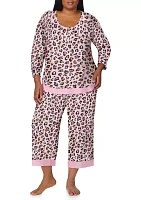 Plus Printed Pajama Set