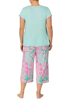 Plus Cropped Pajama Set